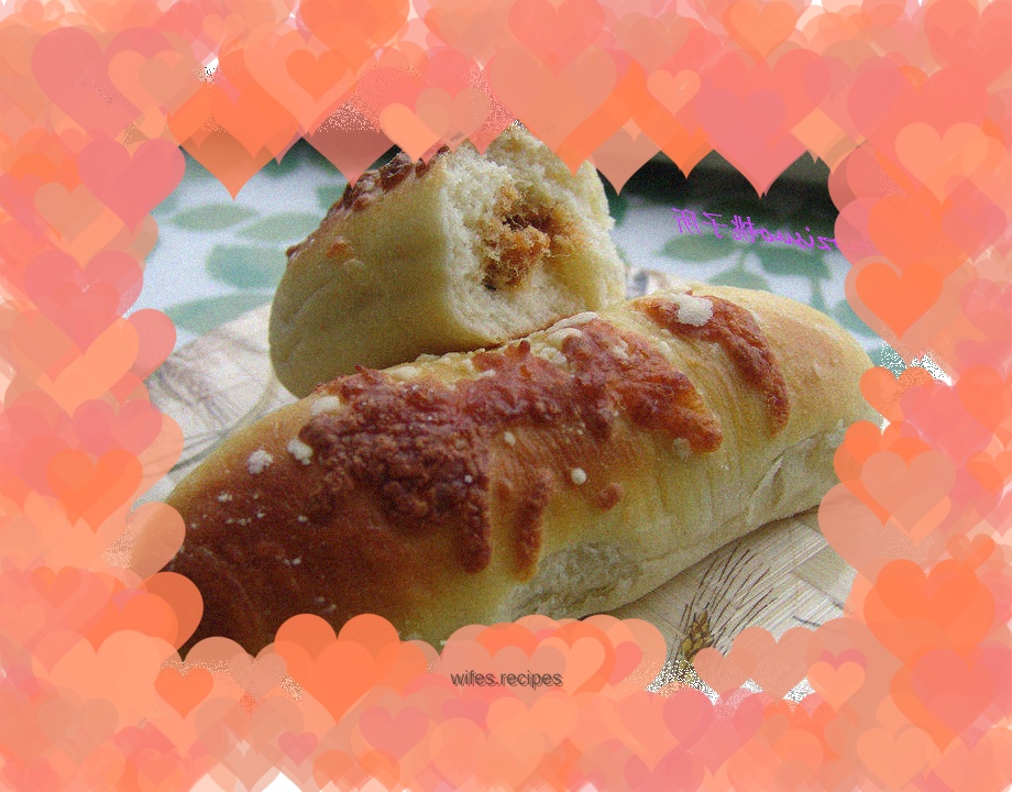 Pork floss steak buns