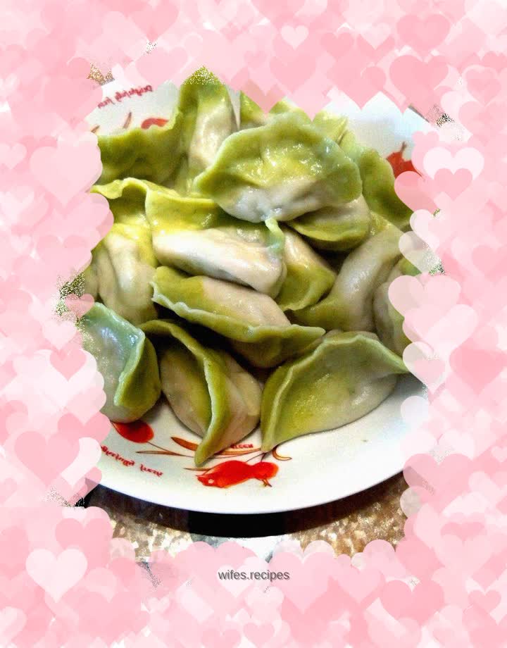 Scallop, leek and egg "bok choy" dumplings