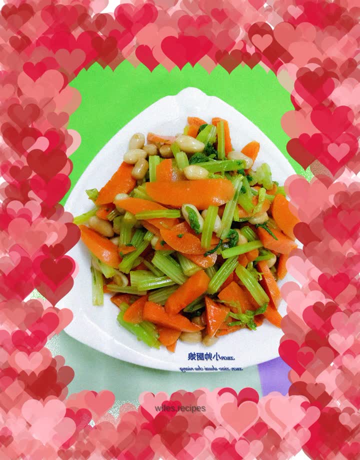 Cold side dishes, cold celery and carrots
