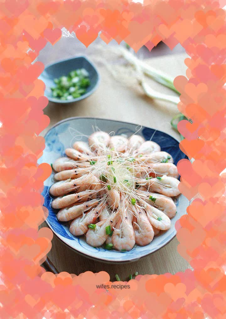 Fresh white rice shrimp