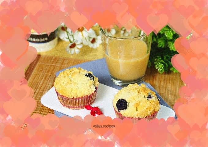 How to make Golden Top Crispy Blueberry Muffins