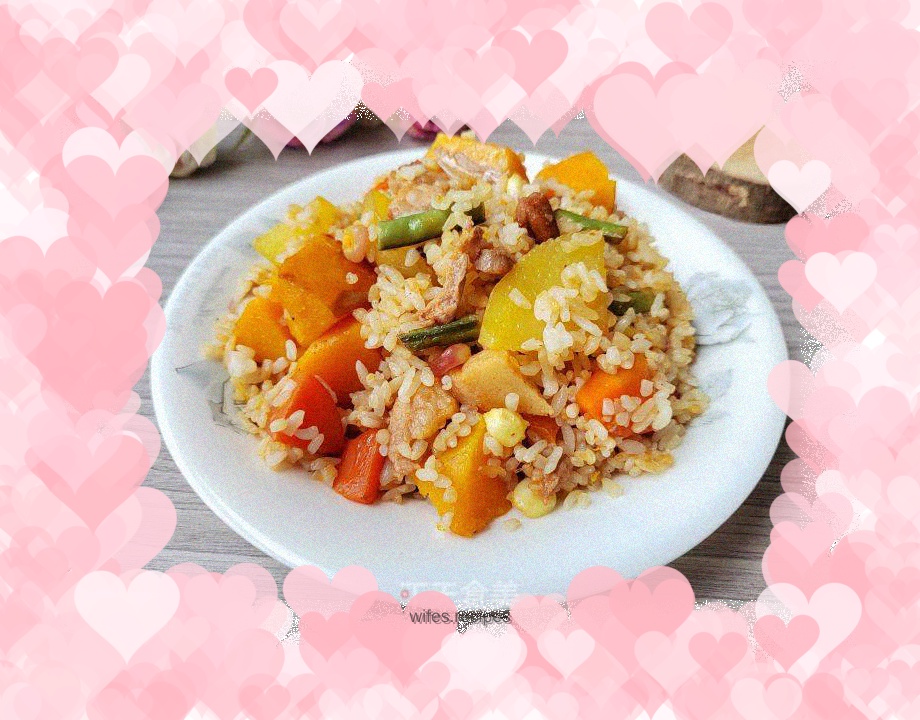 Potato and Pumpkin Fried Rice