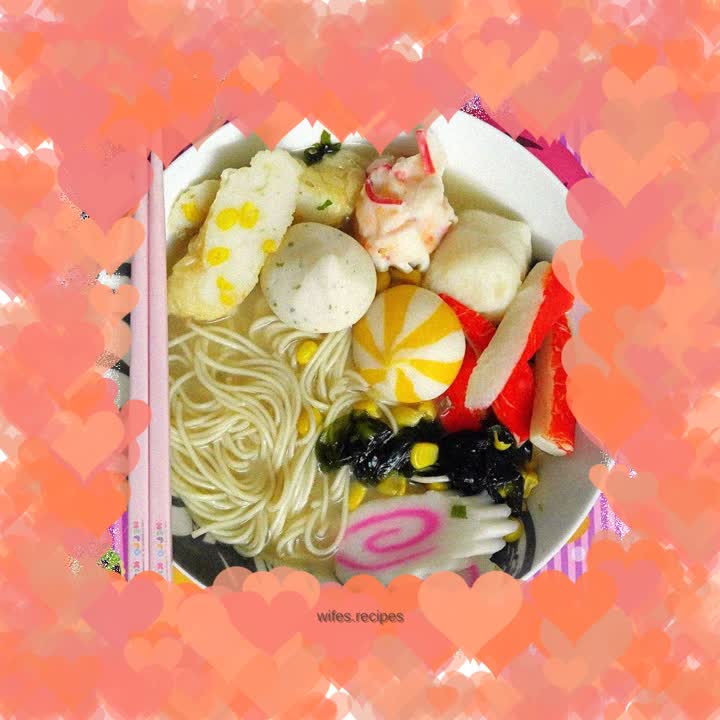 Baby’s dinner——Japanese seafood meatball ramen