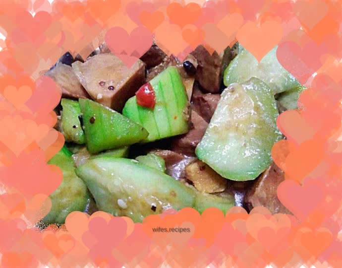 Taro and boiled loofah