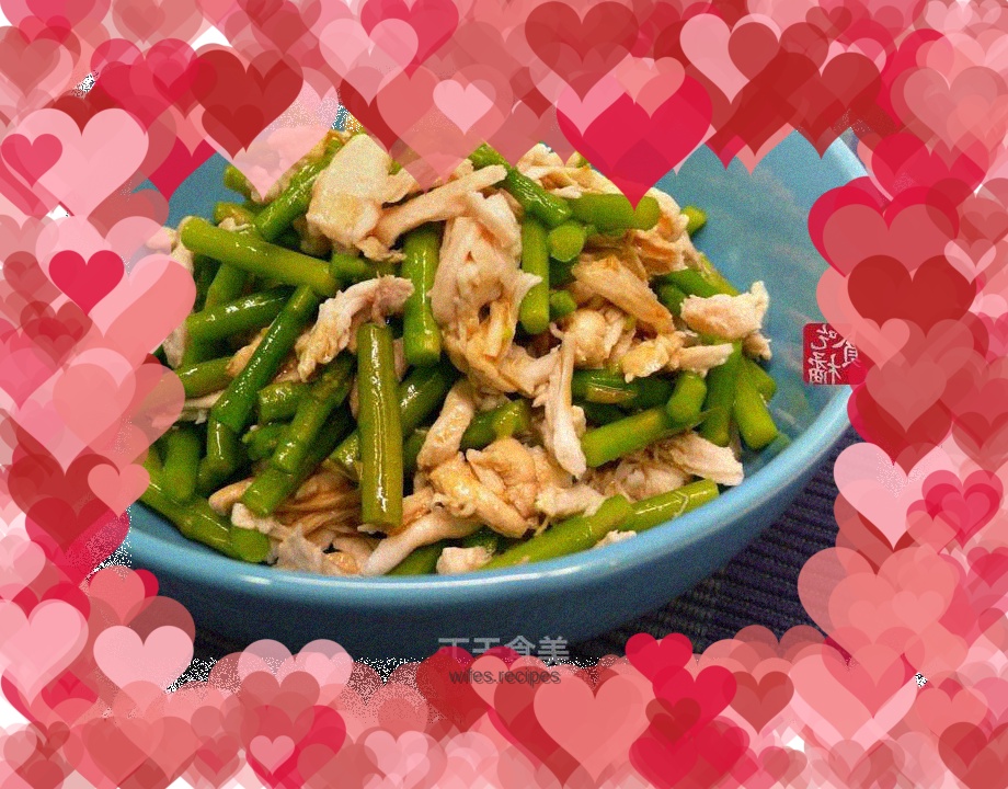 Asparagus and shredded chicken salad ★Shredded chicken snack 6