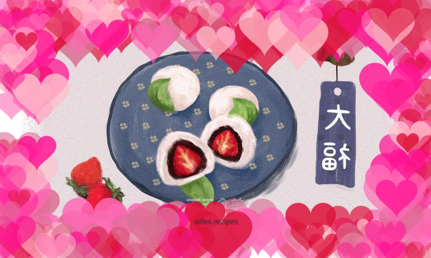 [Hand-painted recipe] Strawberry Daifuku Take advantage of the beginning of spring to eat more spring fruits
