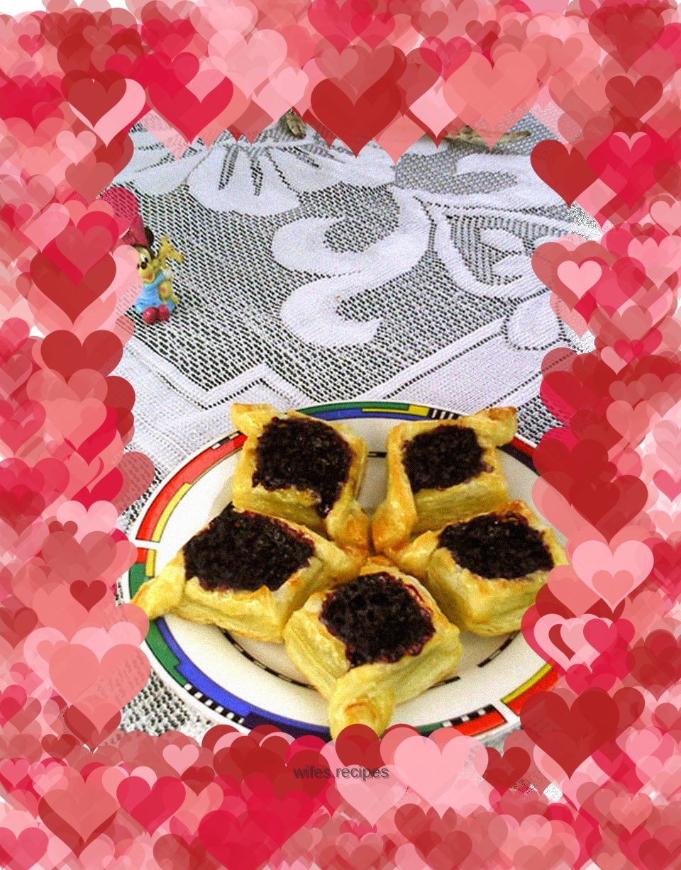 Blueberry jam mille-feuille