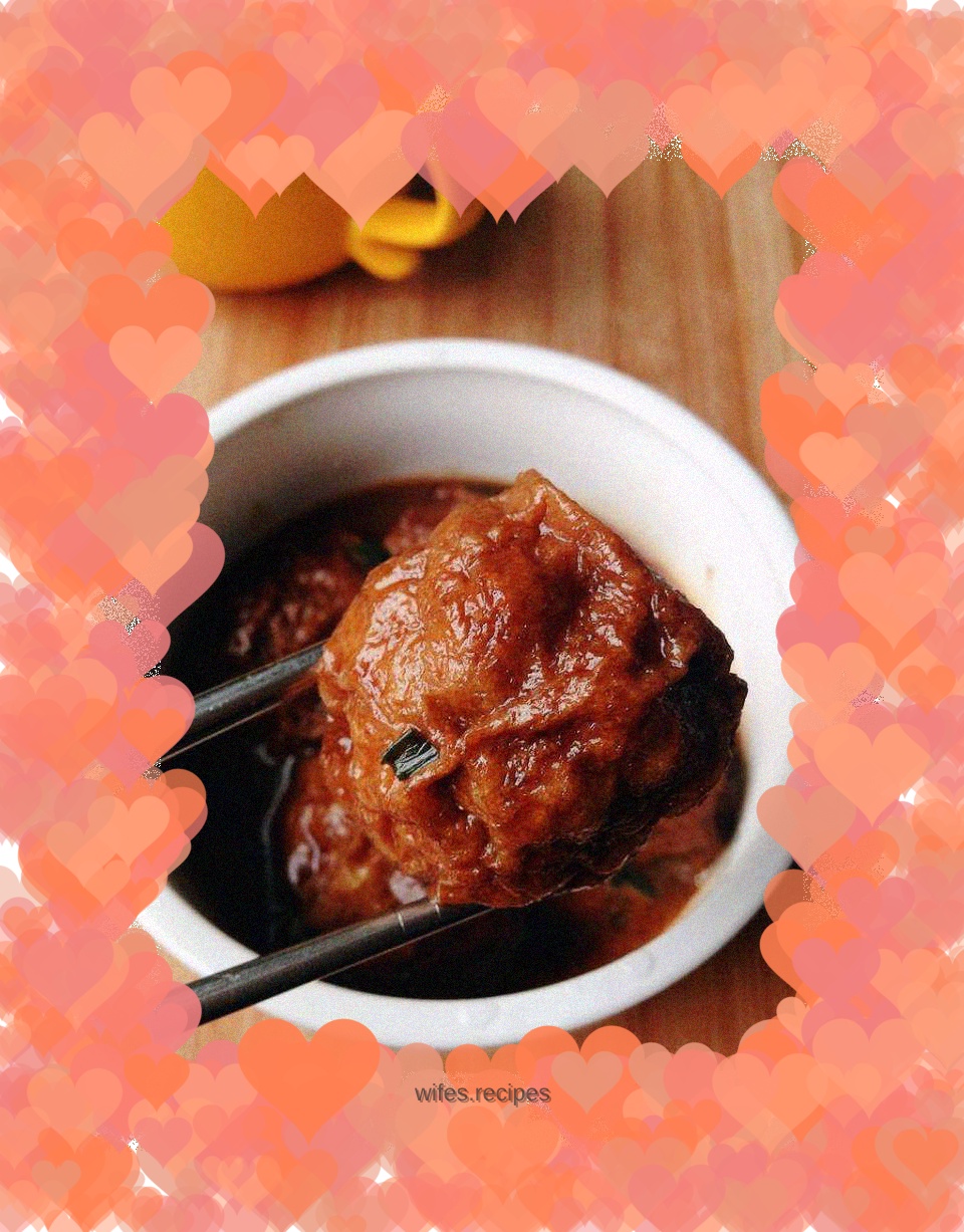 Oily gluten stuffed meat