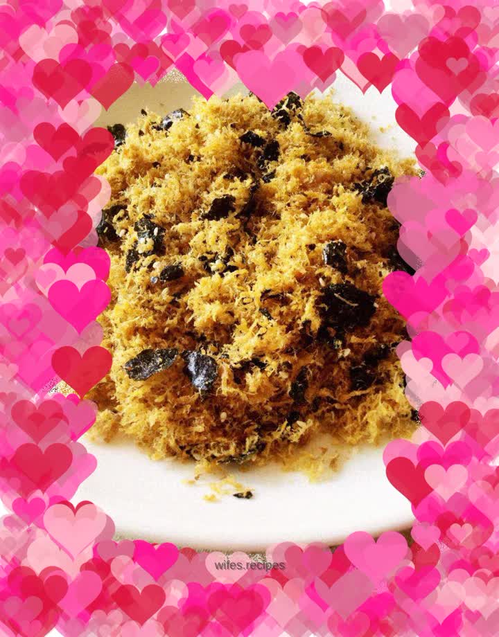 Homemade baby meat floss