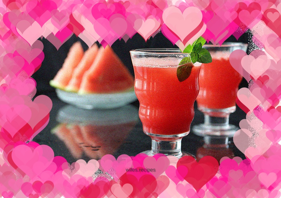 Watermelon lemon soda drink