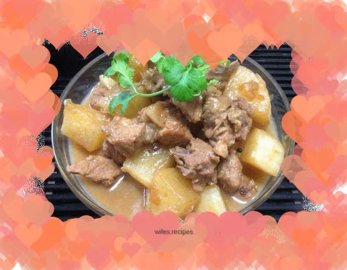 Pork ribs and stewed radish