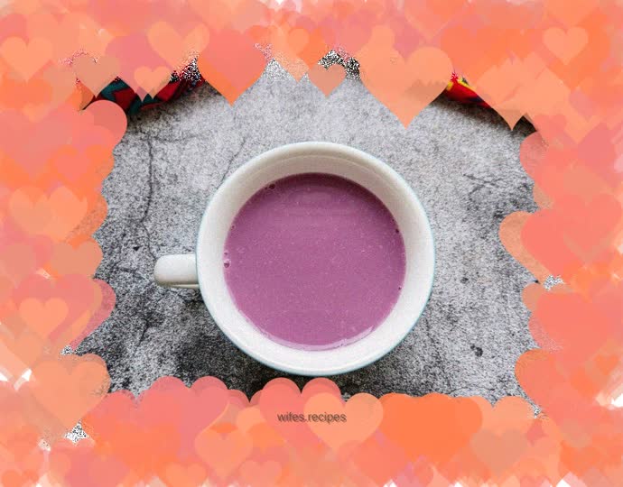 Purple sweet potato and millet milk