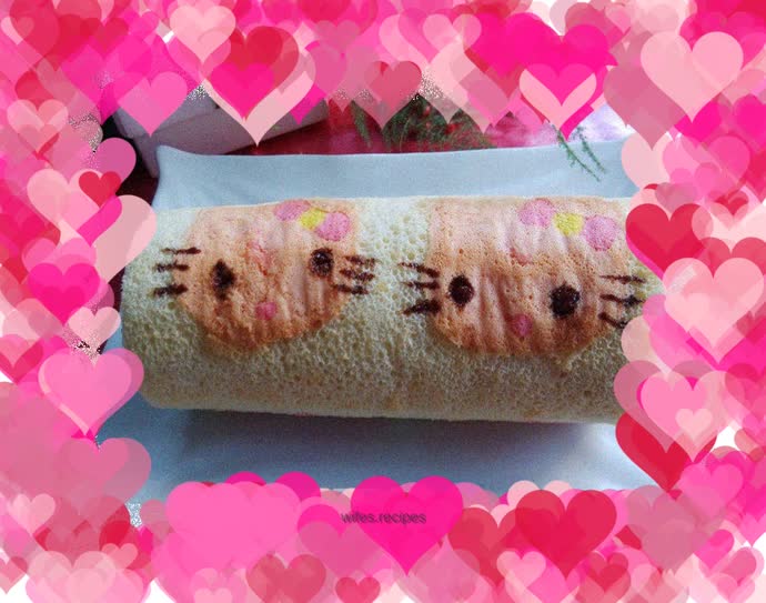 hello kitty cream cake roll