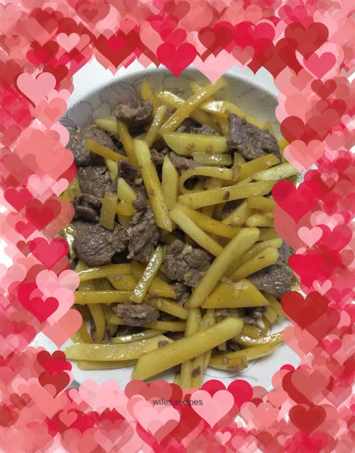 Stir-fried beef with papaya