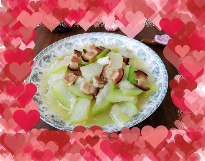 Bacon-roasted pu melon