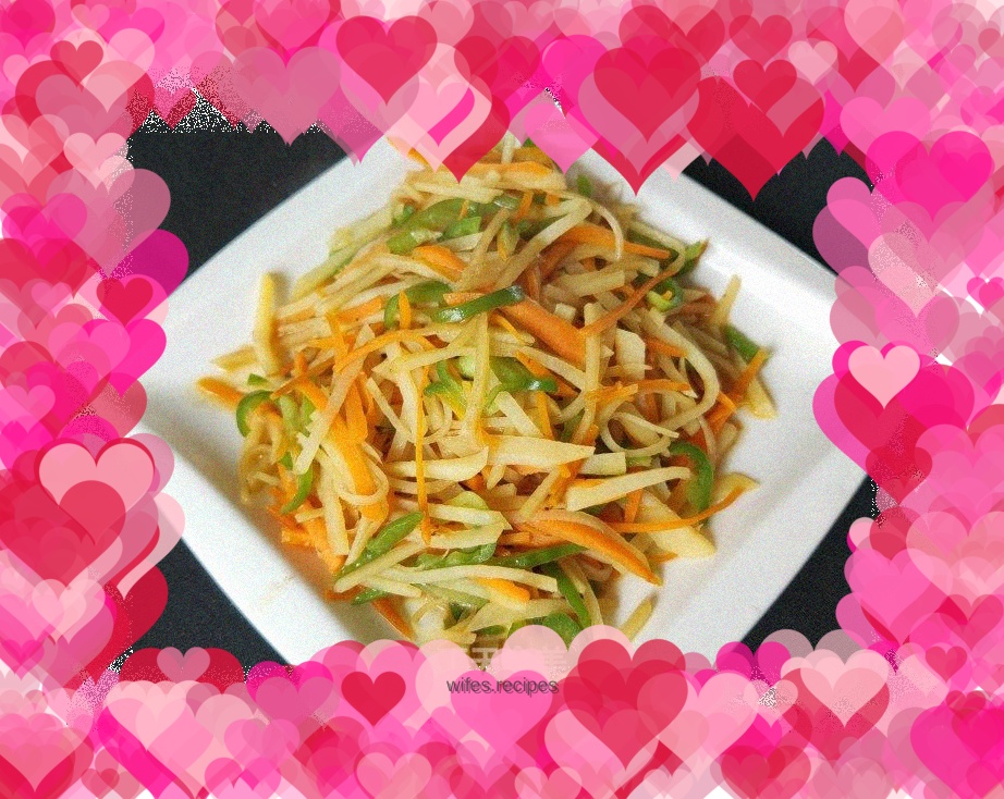 Vegetarian stir-fried three shredded shredded vegetables