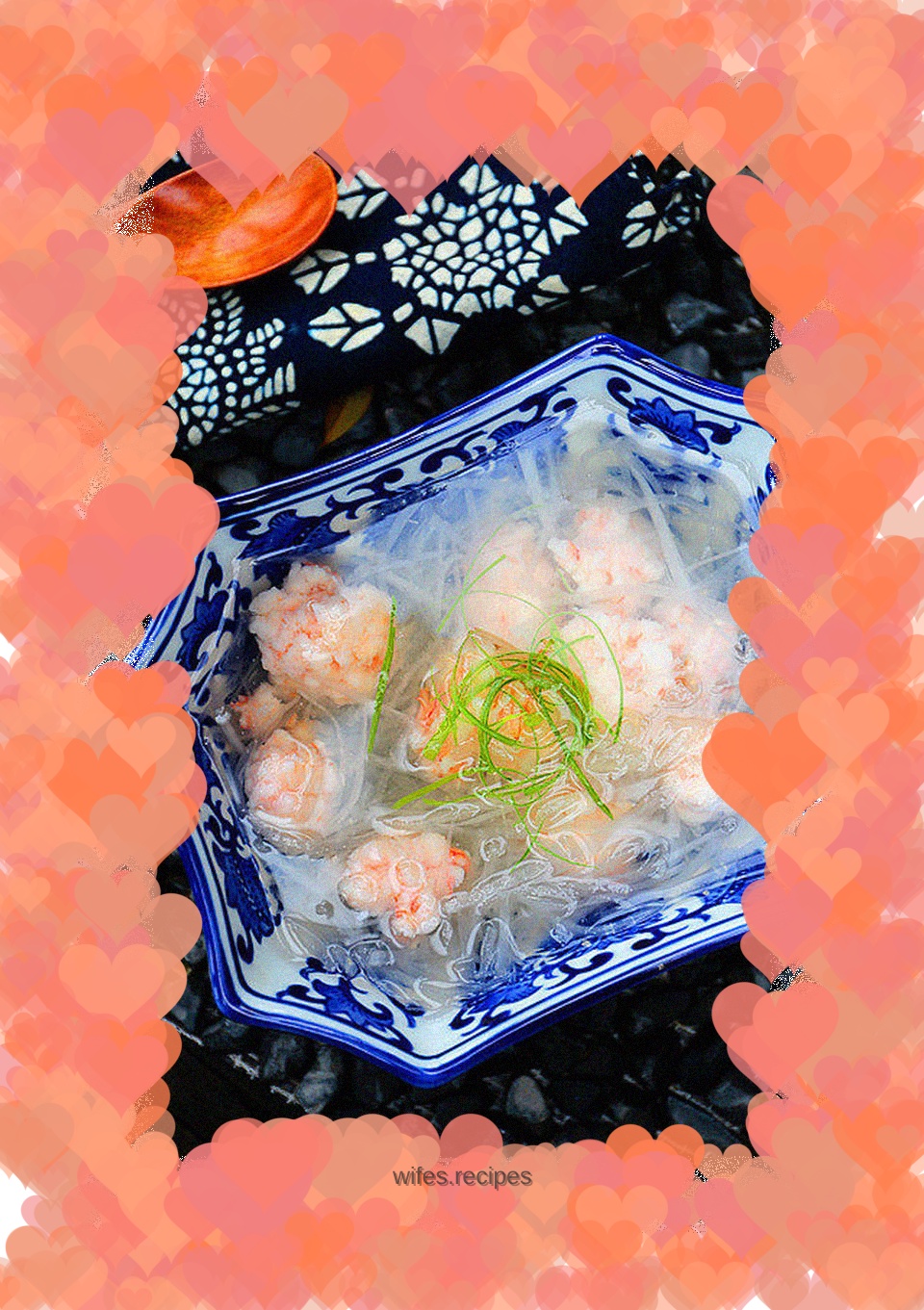 Shredded radish and shrimp ball soup