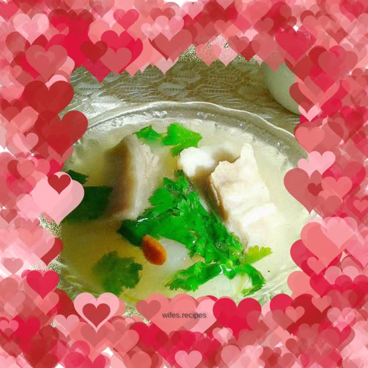 White radish and mutton chop soup