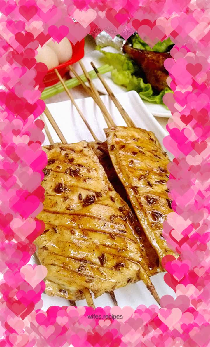 Grilled cumin tofu skewers