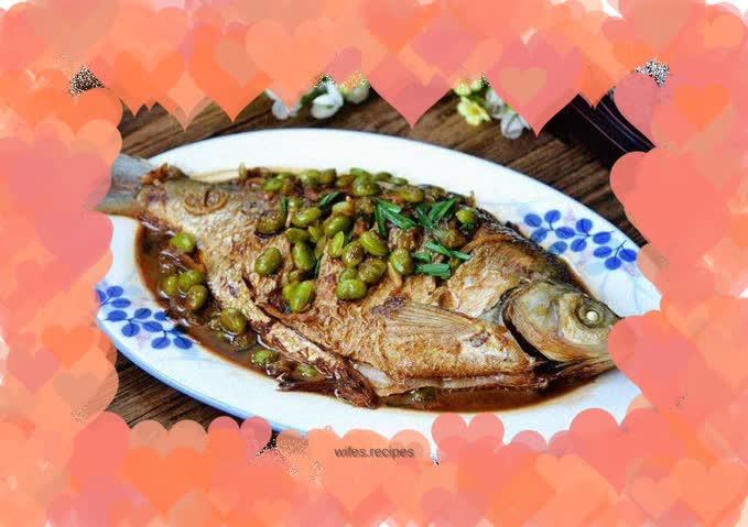Braised bream with edamame