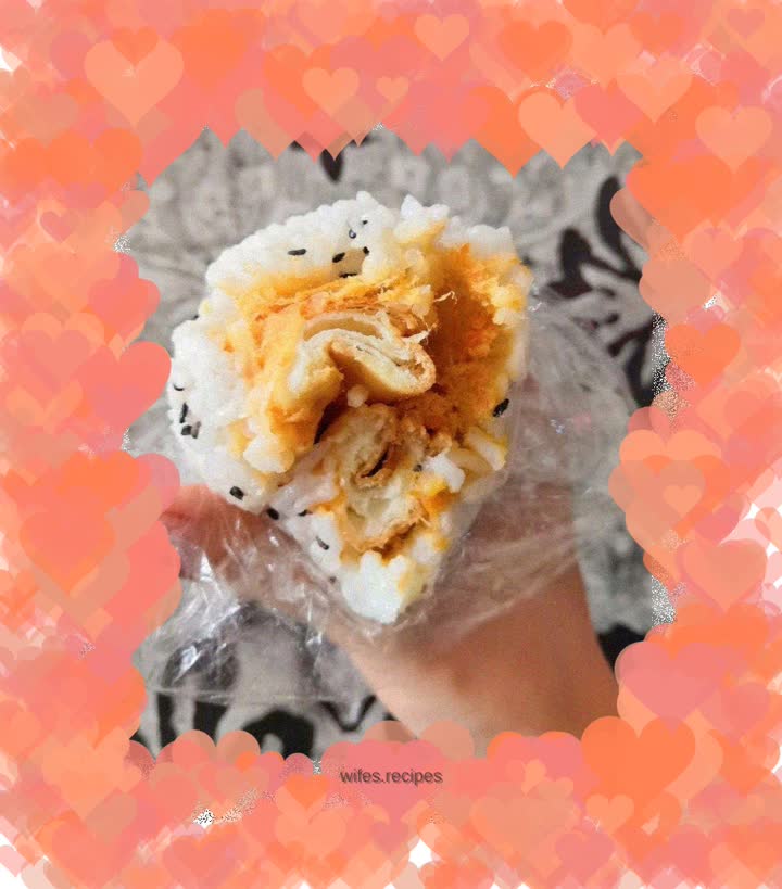 Meat floss rice balls, glutinous rice balls and fried dough sticks