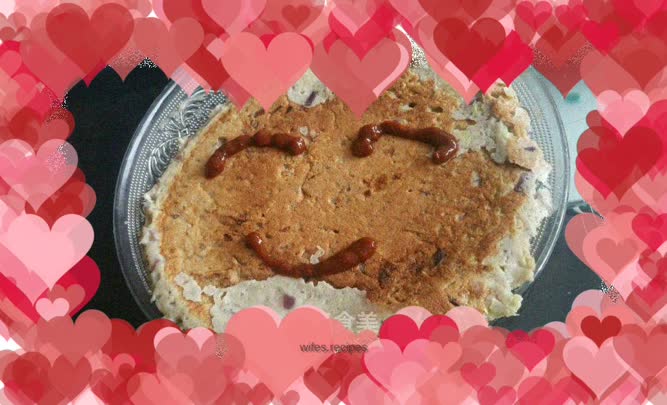 Low-calorie, oil-free vegetable and bean dregs pancakes