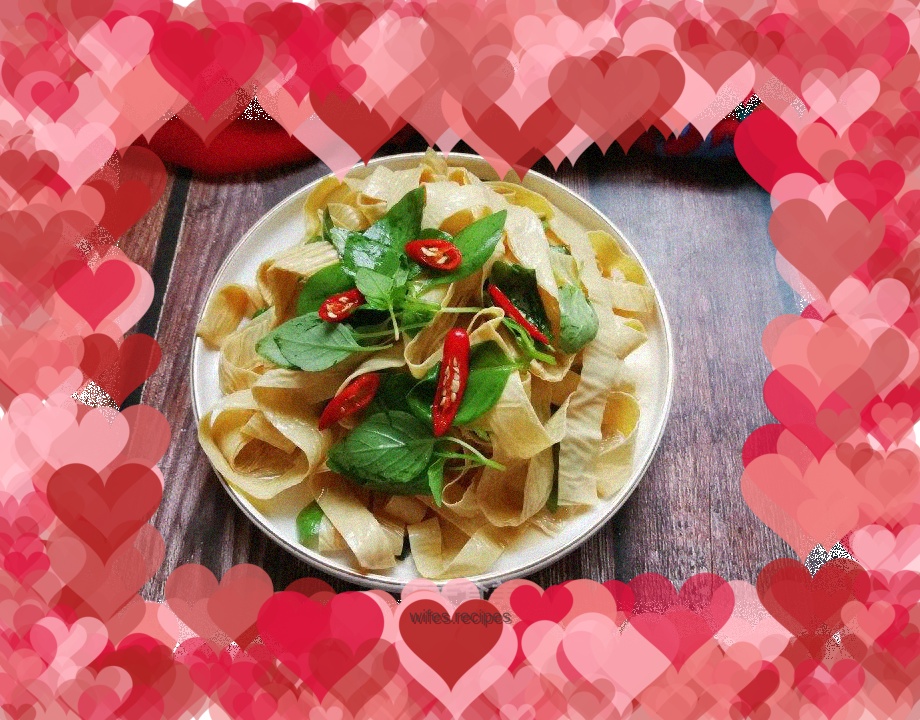 Nepeta mixed with tofu skin