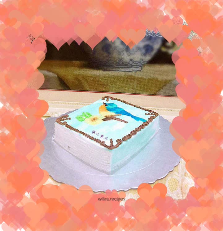 Buttercream hand-painted cake