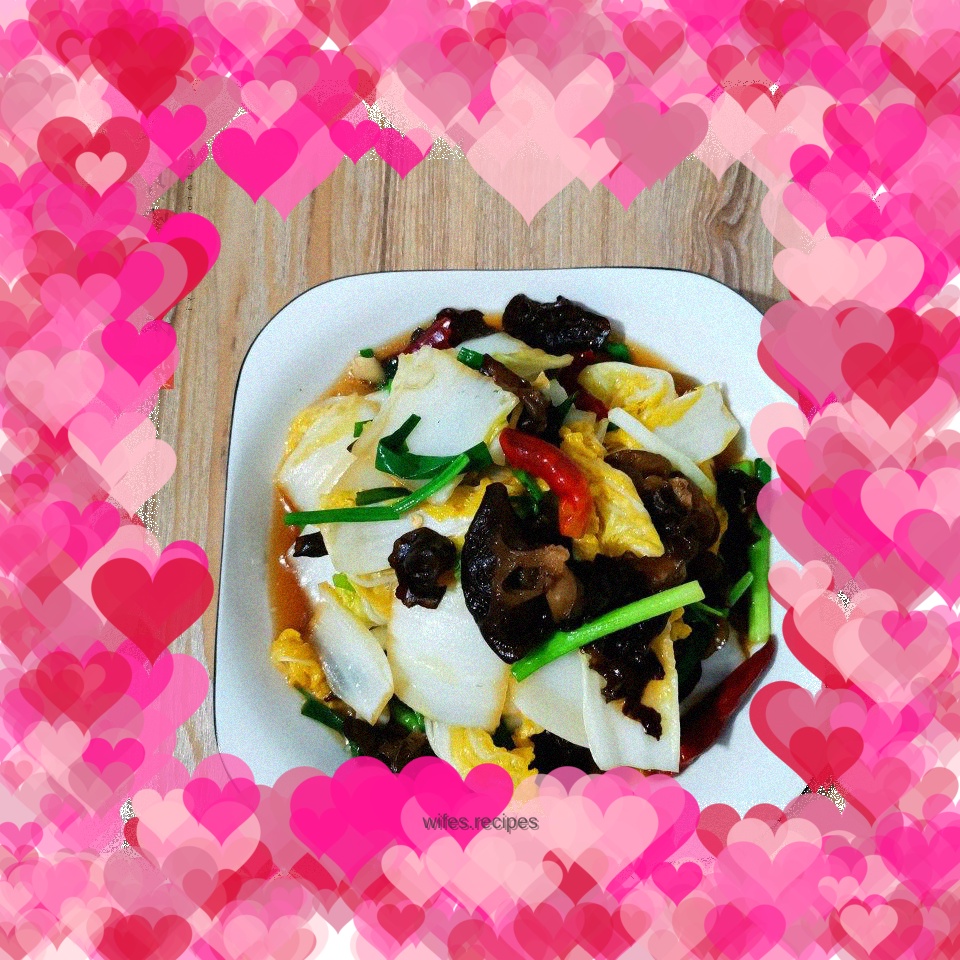 Braised cabbage with fungus