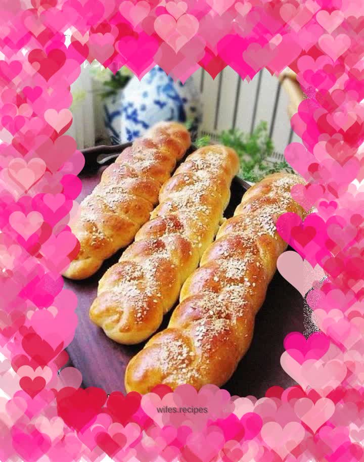 Coconut and sesame braided bread