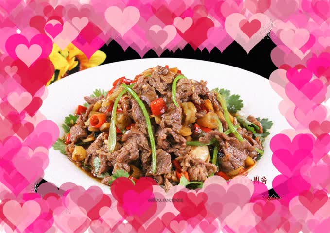 Stir-fried beef