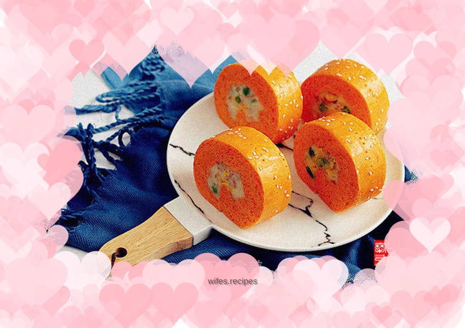 I'm not a cake roll. 【Golden Cheese Salad Roll】