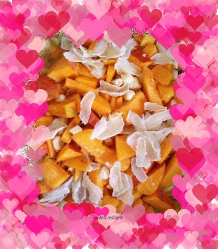 (Autumn) Soy milk and rice paste stewed with pumpkin, lily, corn and tangerine peel