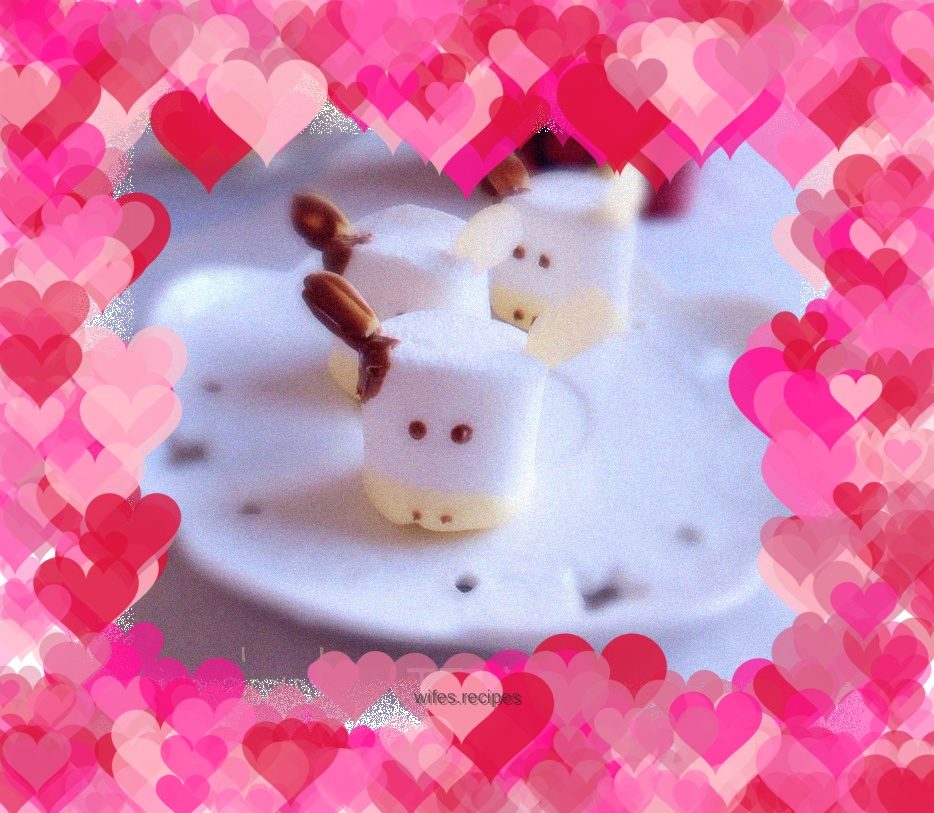 Cute cow marshmallow