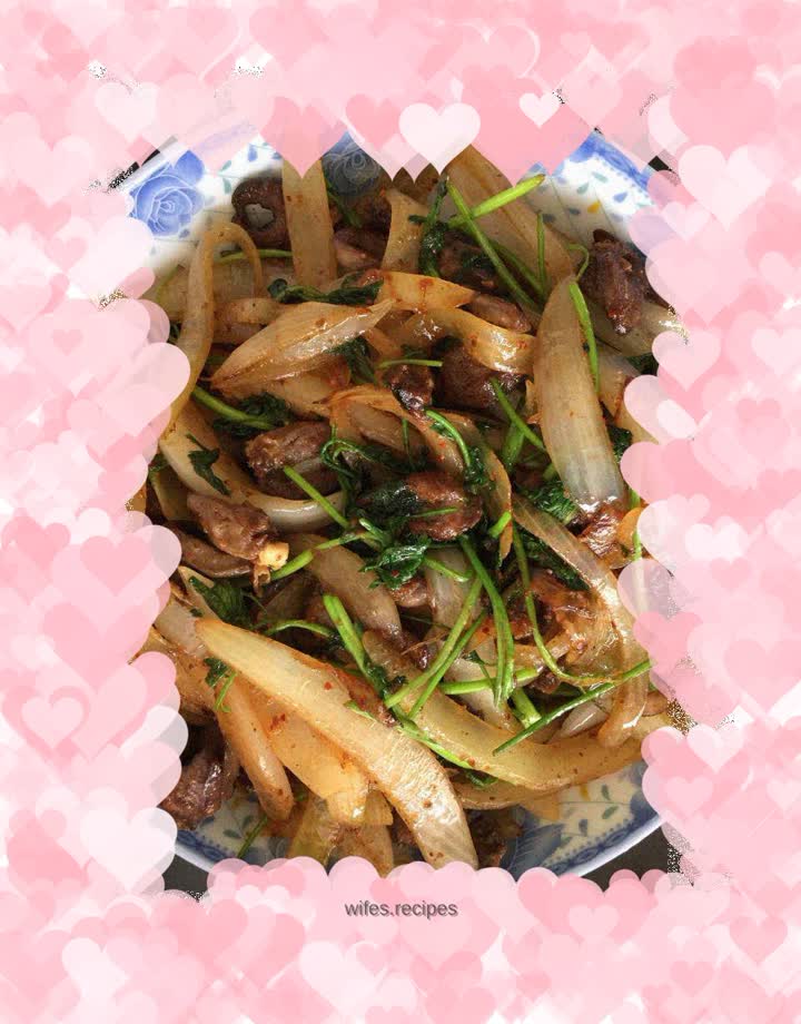 Fried chicken hearts