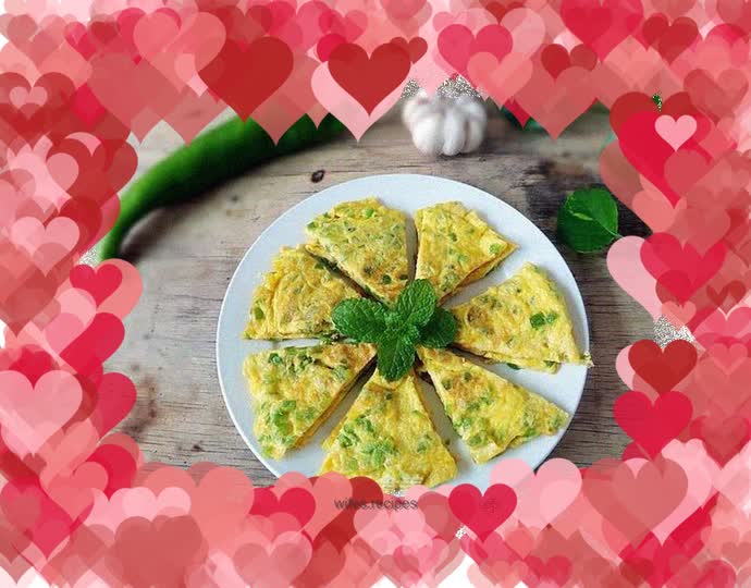 Green pepper fried eggs