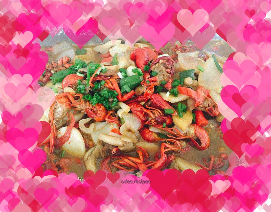 Spicy Crayfish Fried Rice Cake