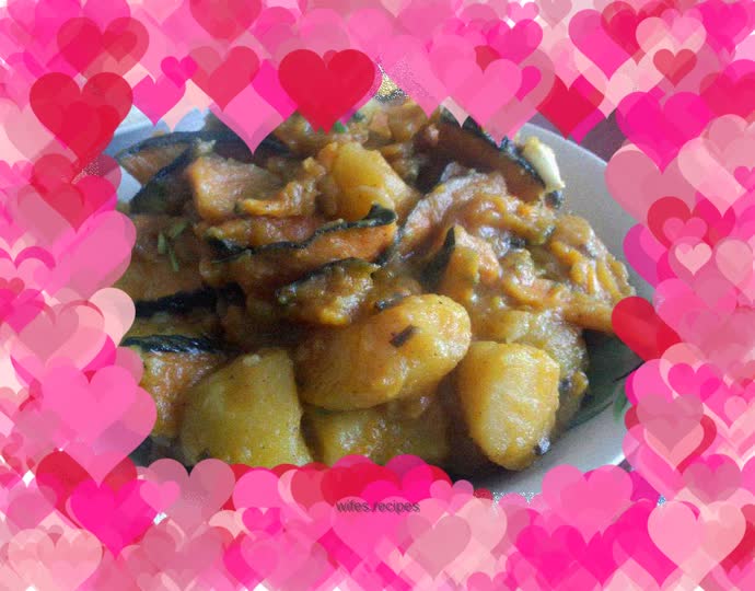 Braised Potatoes and Dried Pumpkins