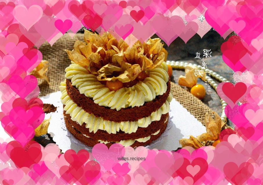 Cocoa Chiffon Cream Cake