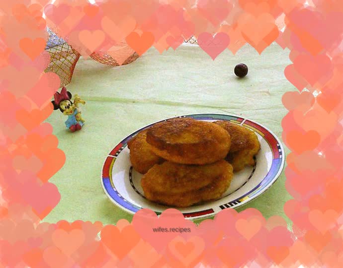 Fried yellow corn cake