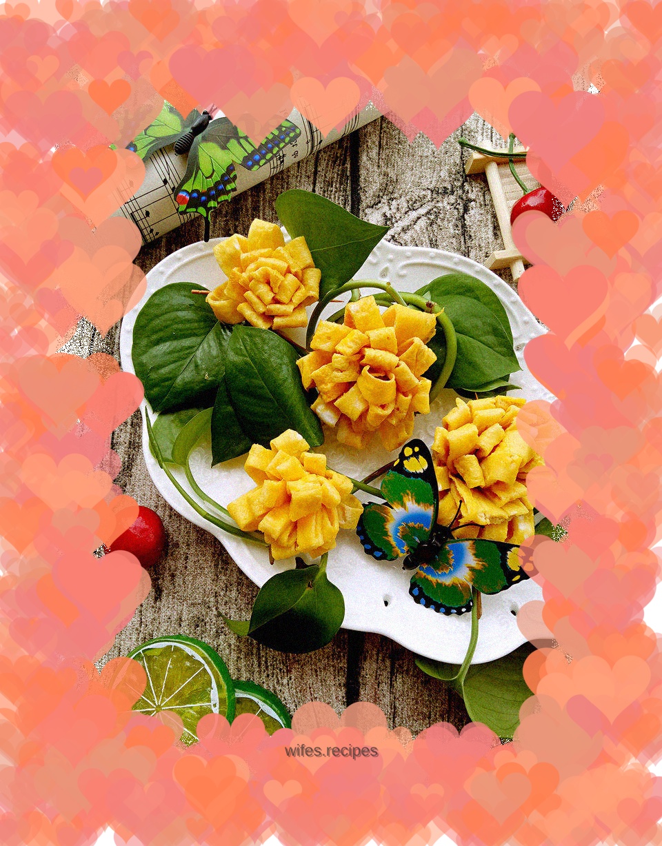 Egg cake flowers