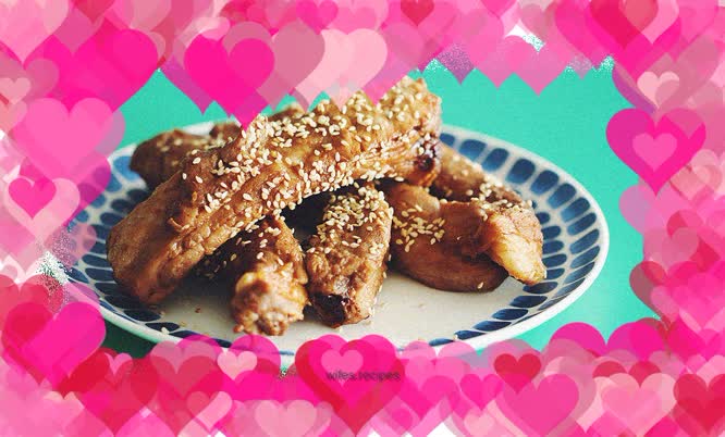 A simple version of grilled ribs made in an enamel pot grilled ribs