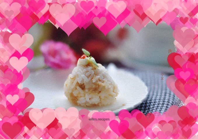 Meat floss rice balls