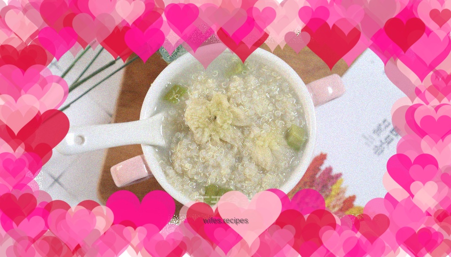 Bitter melon, quinoa and chrysanthemum porridge