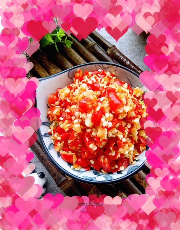 Homemade chopped pepper