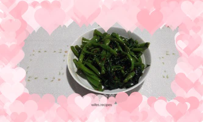 Fried water spinach