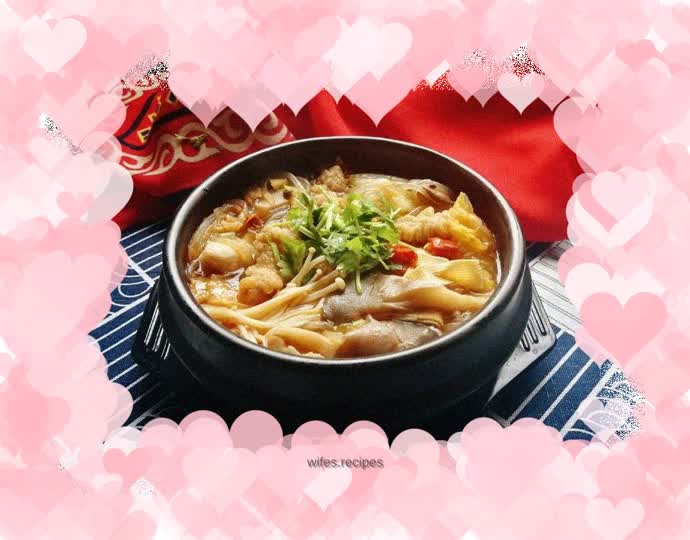 Casserole with short crispy pork