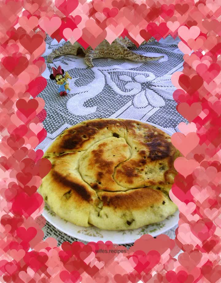 Green onion, salt and pepper pancake