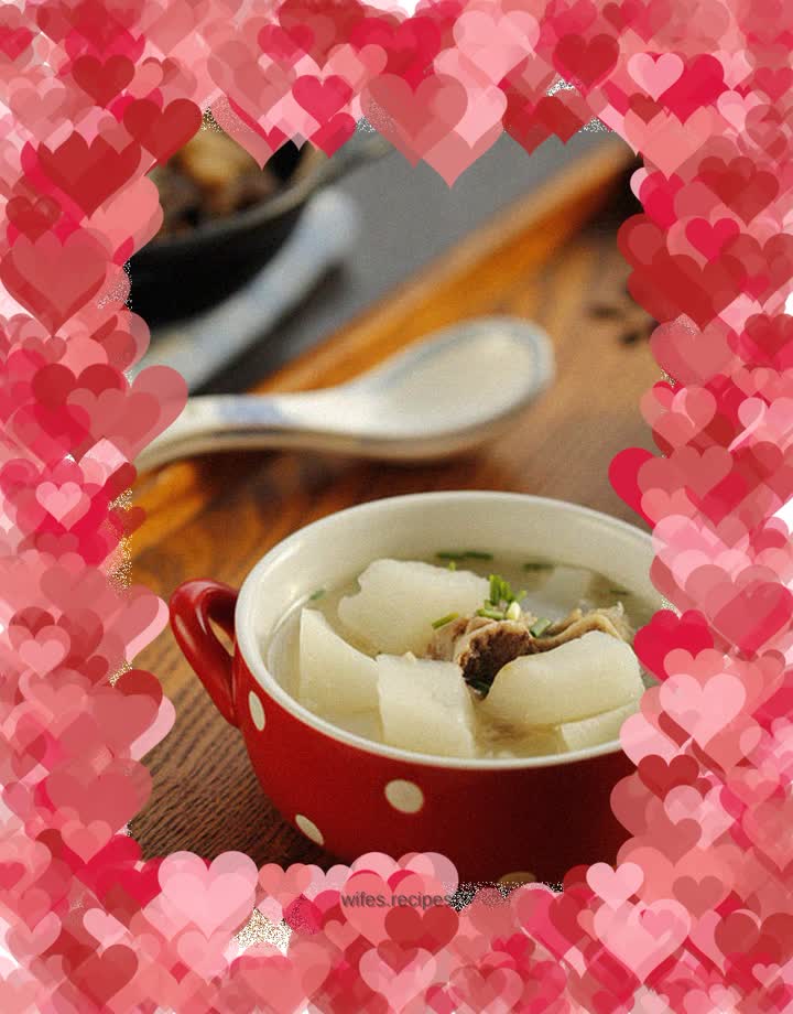 Hoof flower radish soup