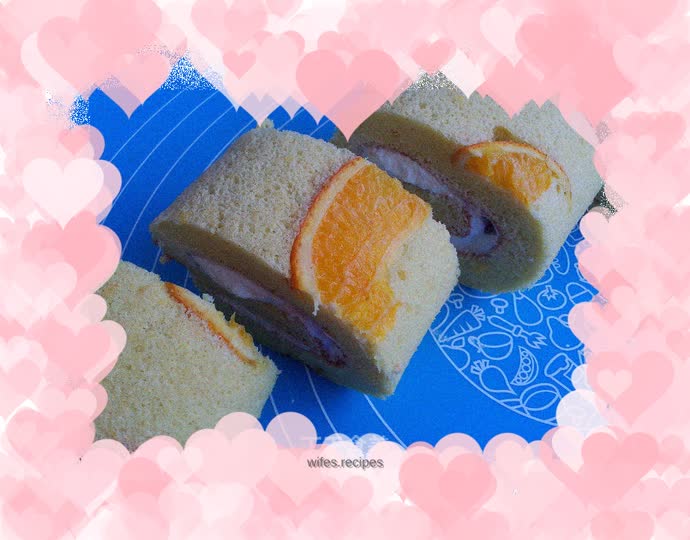 Orange cake roll